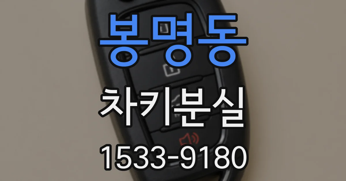 봉명동 차키분실