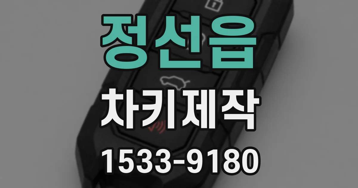 정선읍 차키제작