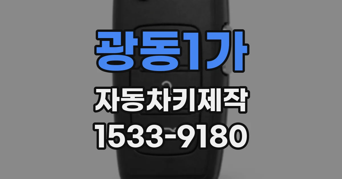 광동1가 자동차키제작