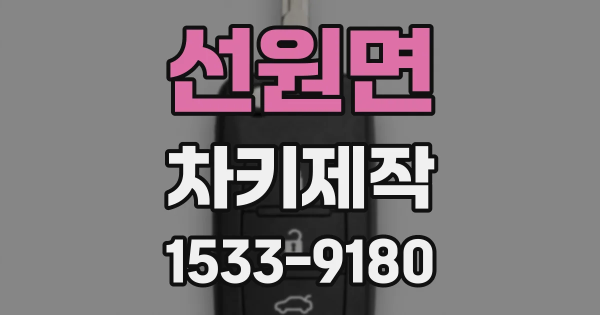 선원면 차키제작
