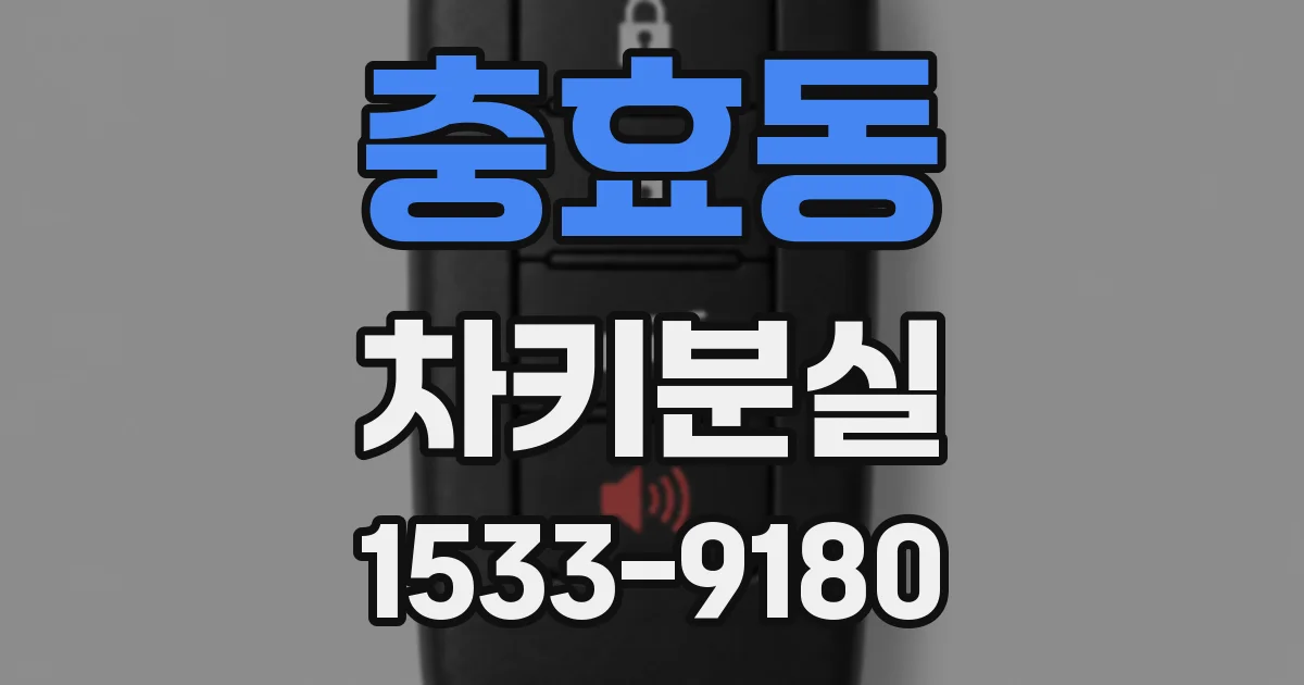 충효동 차키분실