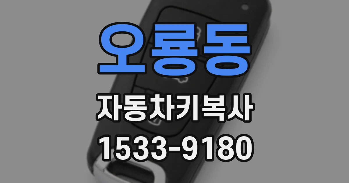 오룡동 자동차키복사
