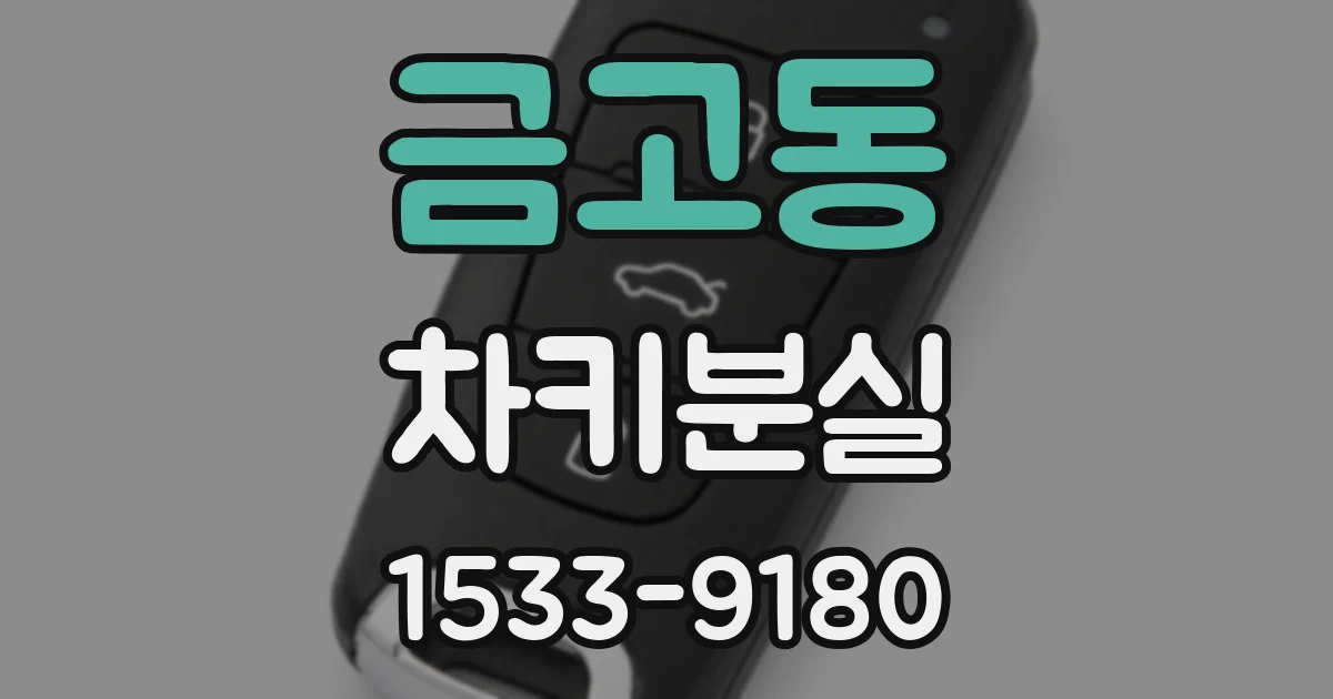 금고동 차키분실