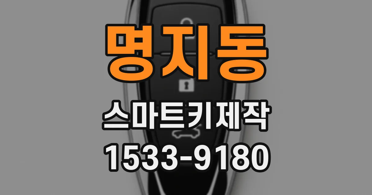 명지동 스마트키제작