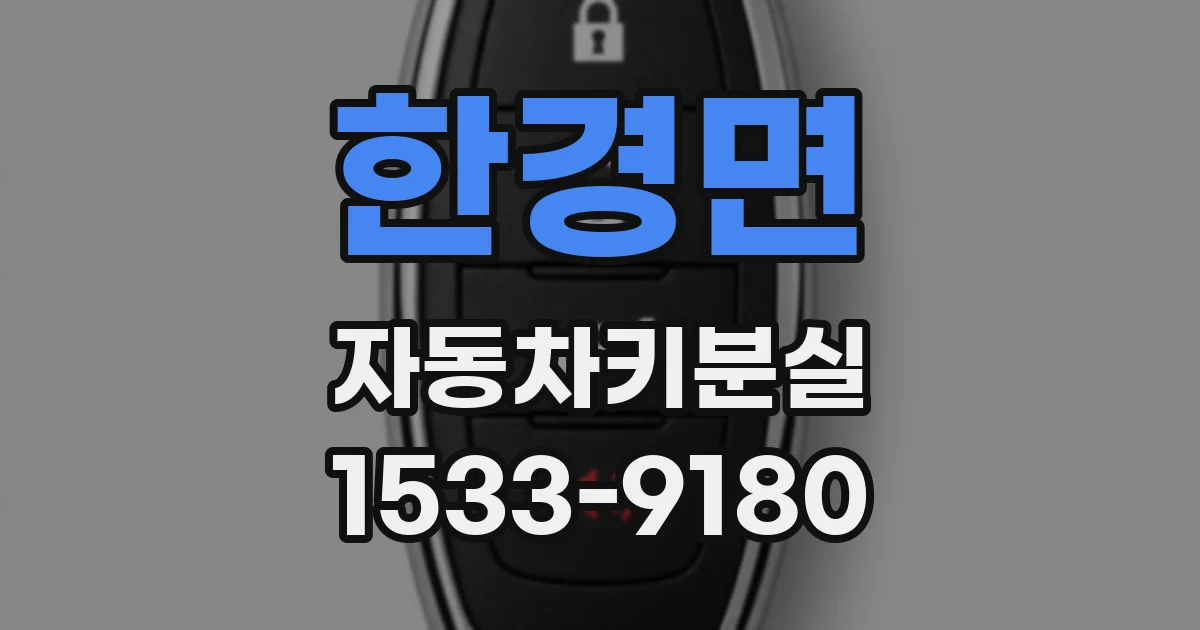 한경면 자동차키분실