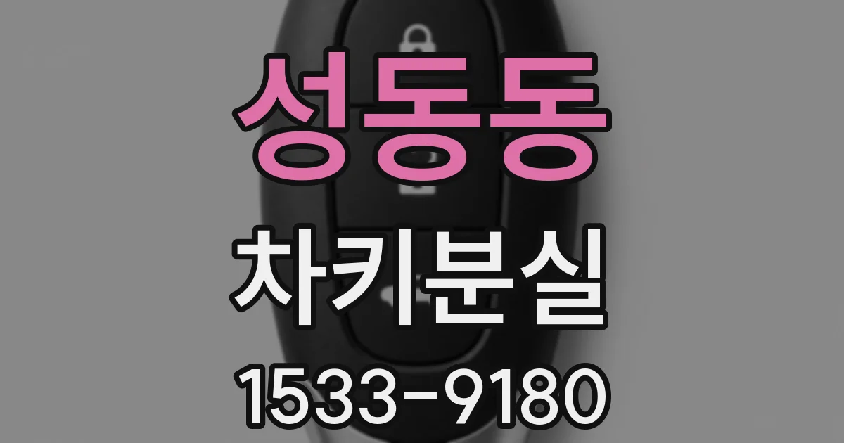 성동동 차키분실