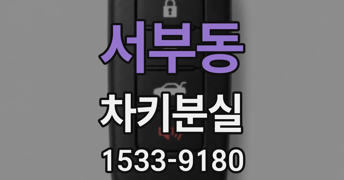 서부동 차키분실
