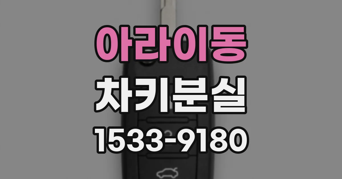 아라이동 차키분실