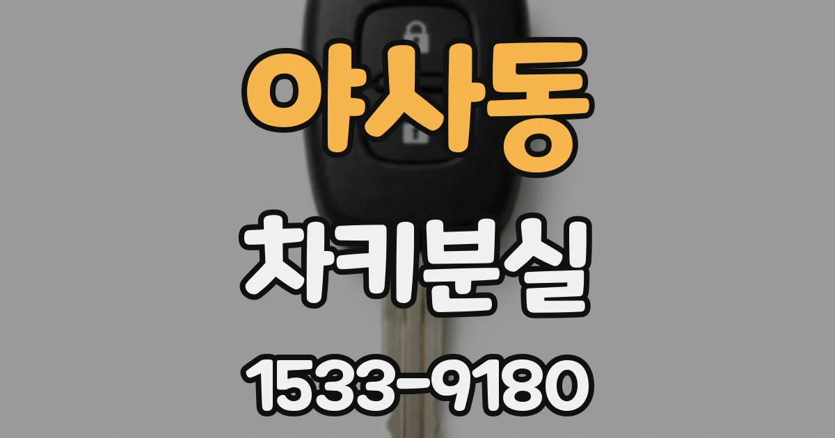 야사동 차키분실