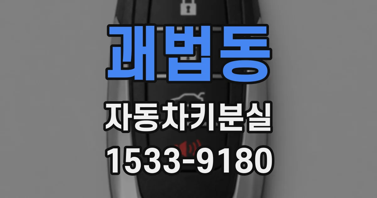괘법동 자동차키분실