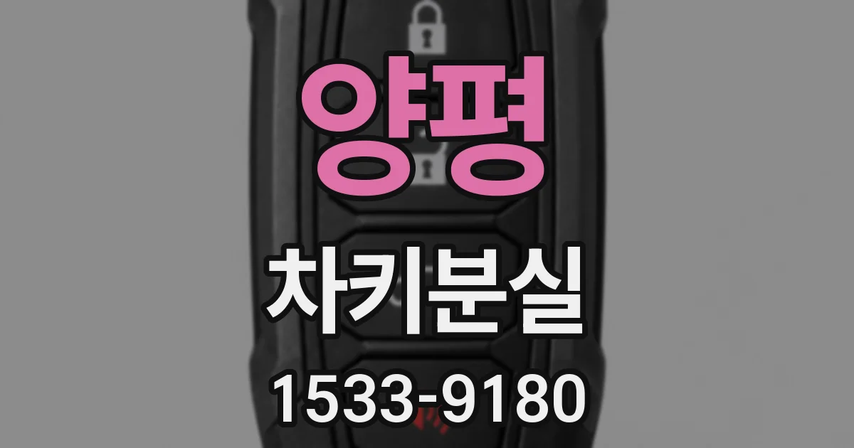 양평 차키분실