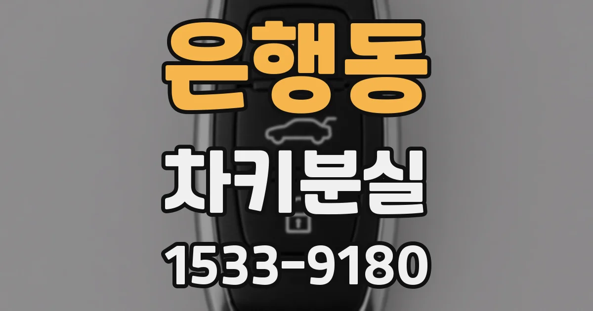 은행동 차키분실