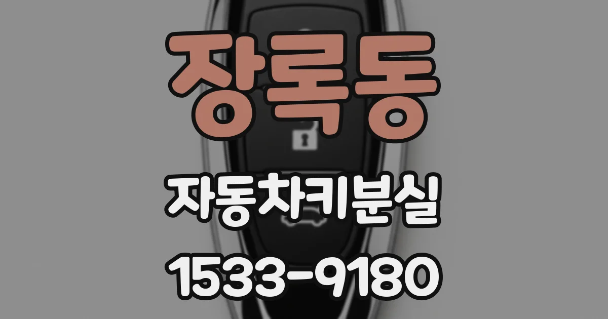 장록동 자동차키분실