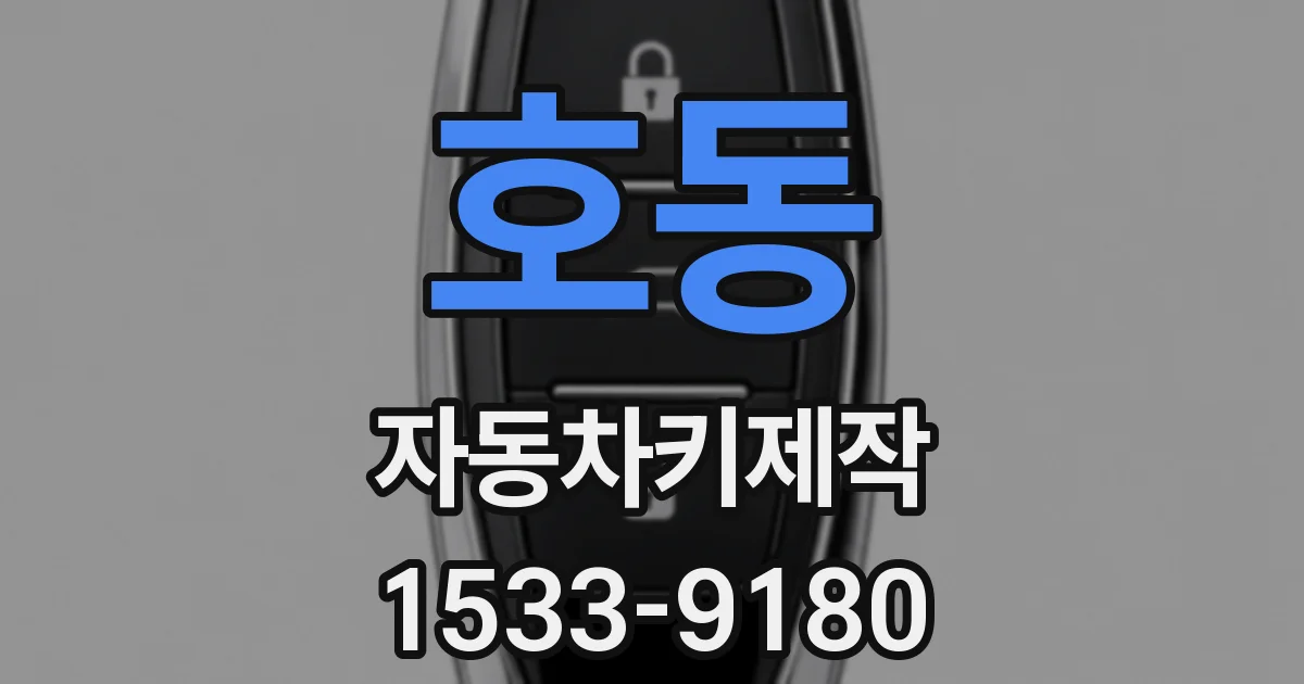 호동 자동차키제작