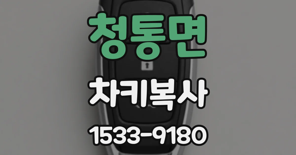 청통면 차키복사