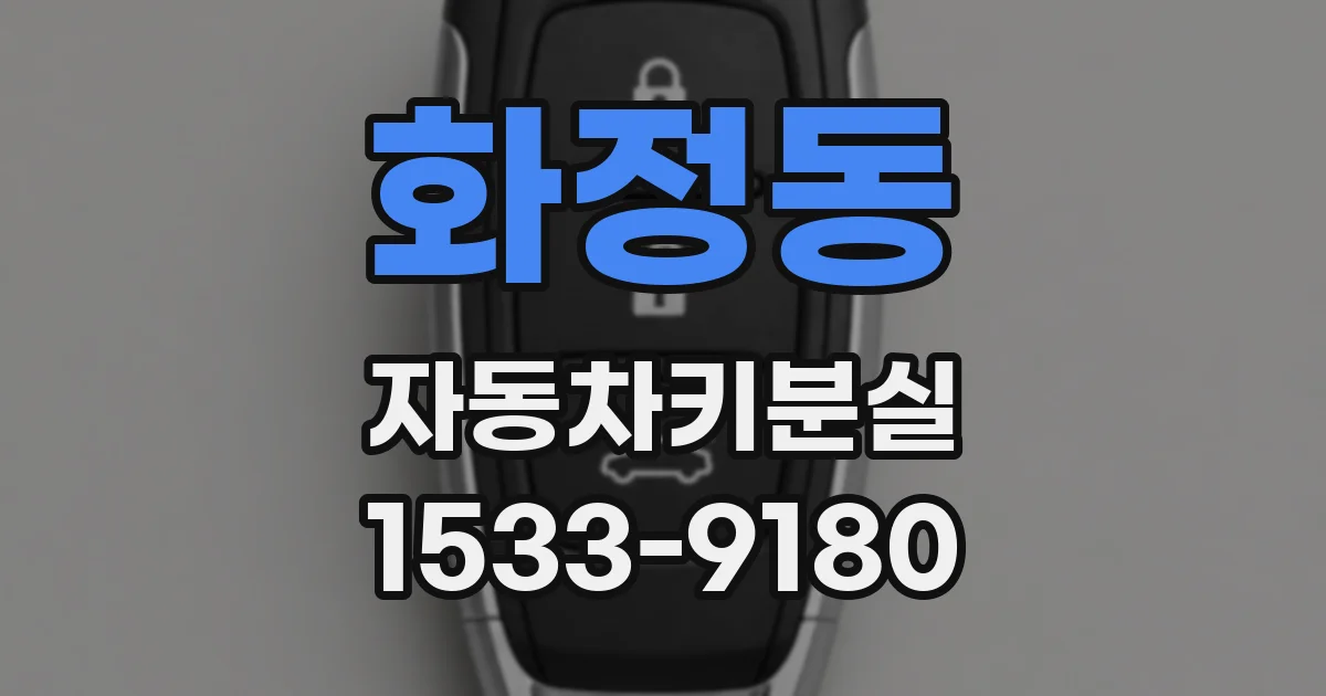 화정동 자동차키분실