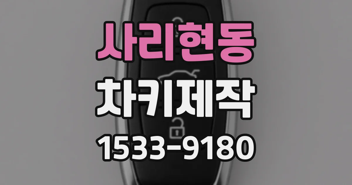 사리현동 차키제작