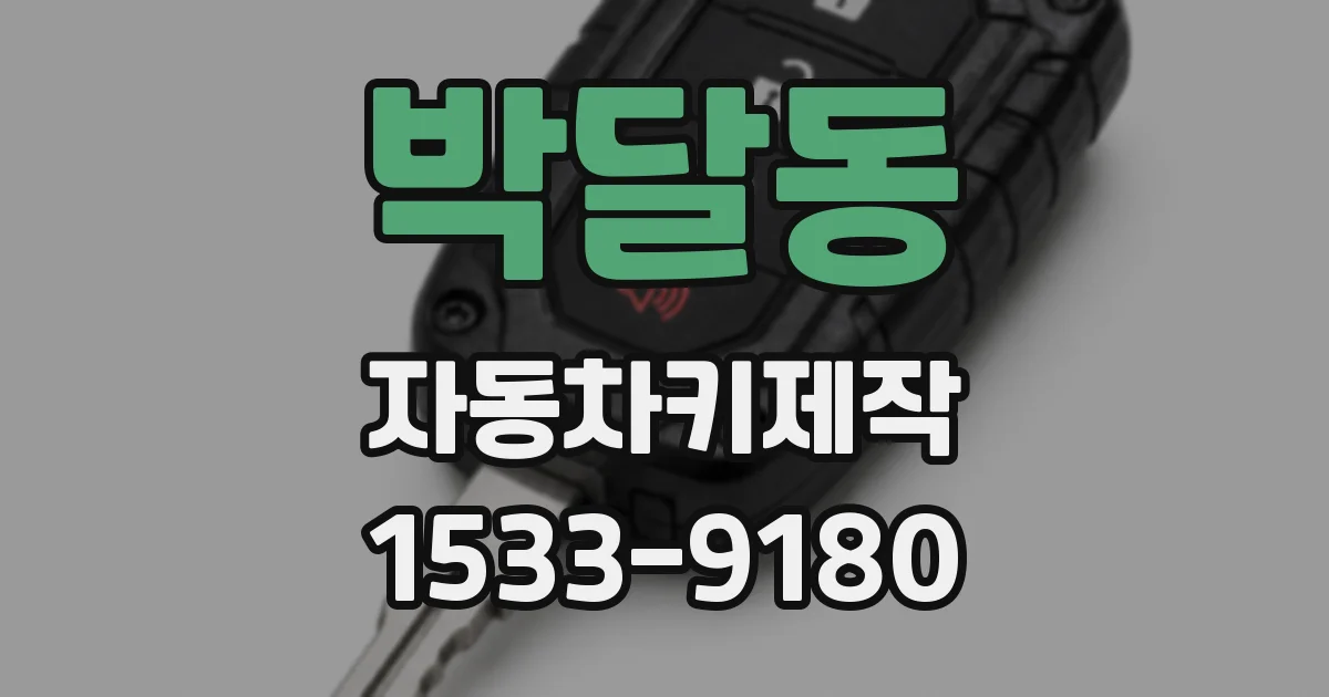 박달동 자동차키제작
