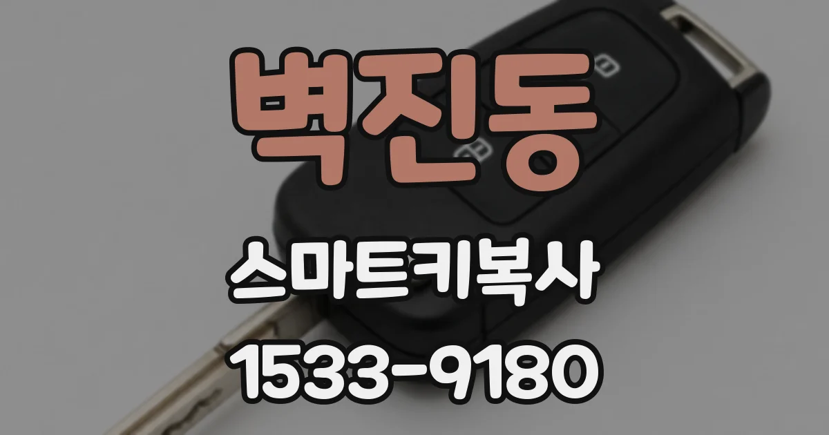 벽진동 스마트키복사