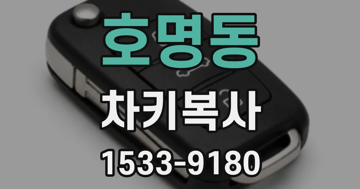 호명동 차키복사