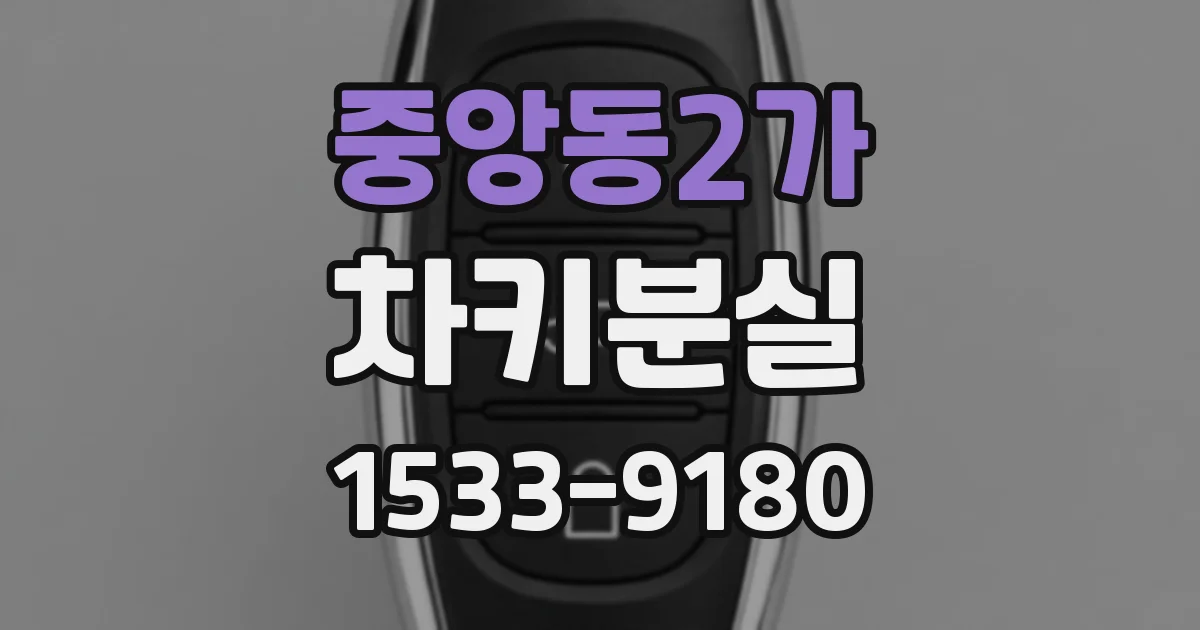 중앙동2가 차키분실