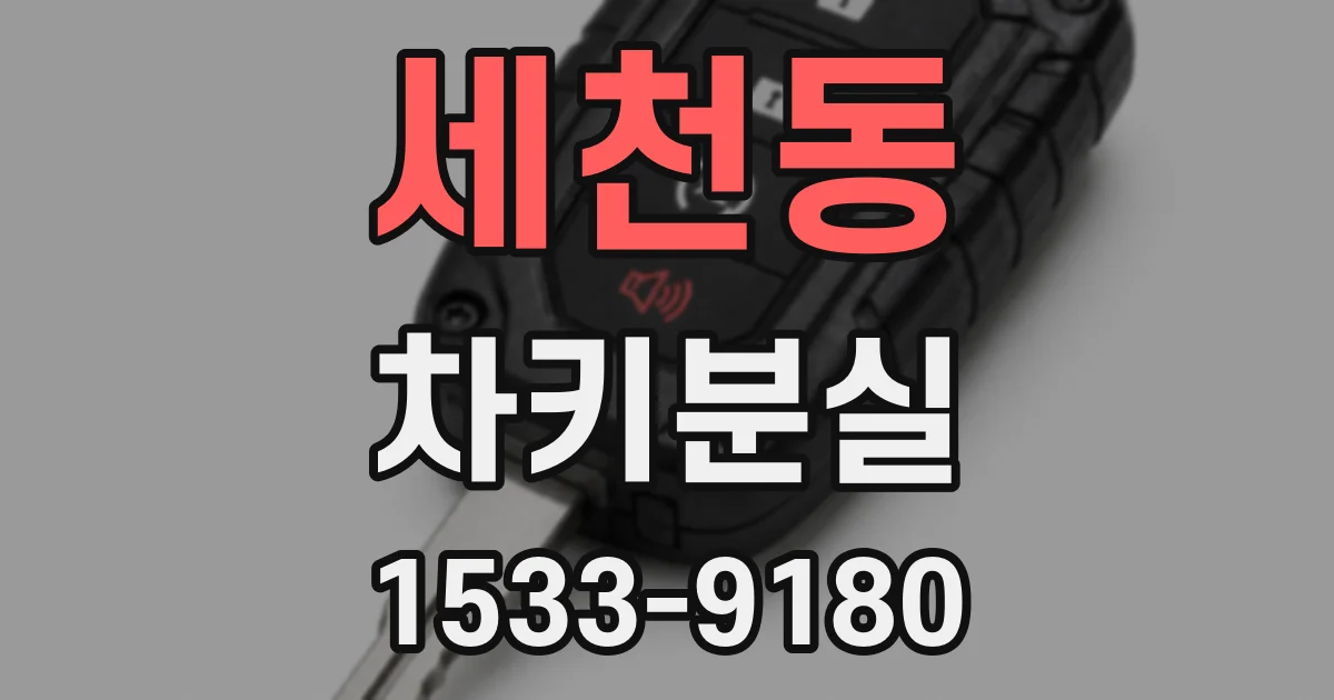 세천동 차키분실