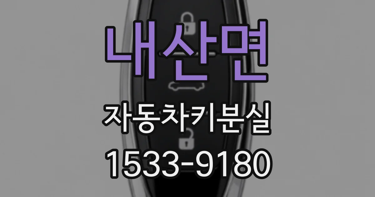 내산면 자동차키분실