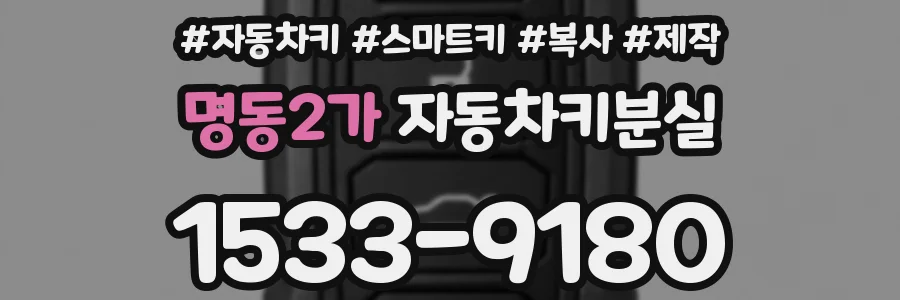 명동2가 자동차키분실
