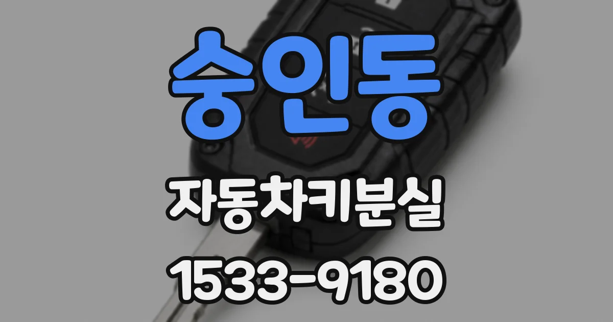 숭인동 자동차키분실