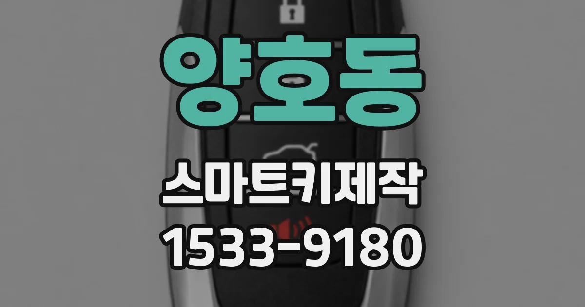 양호동 스마트키제작