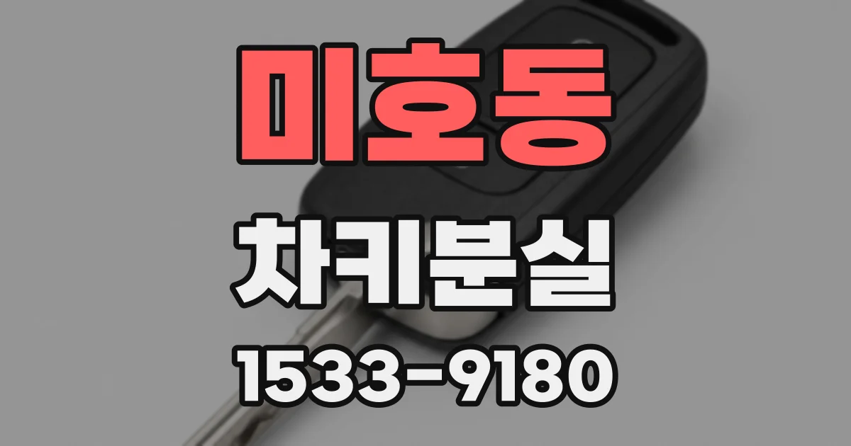 미호동 차키분실
