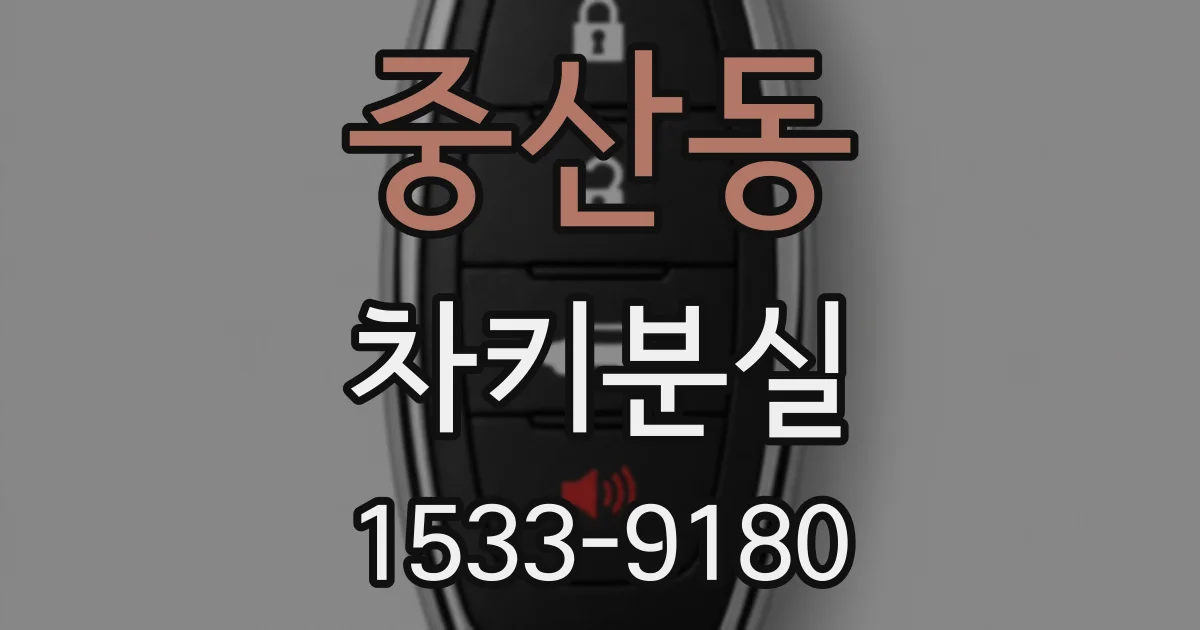 중산동 차키분실