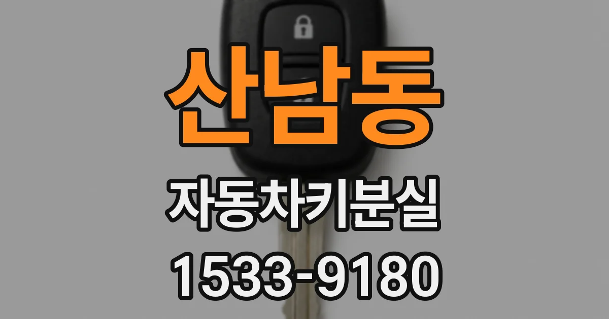 산남동 자동차키분실