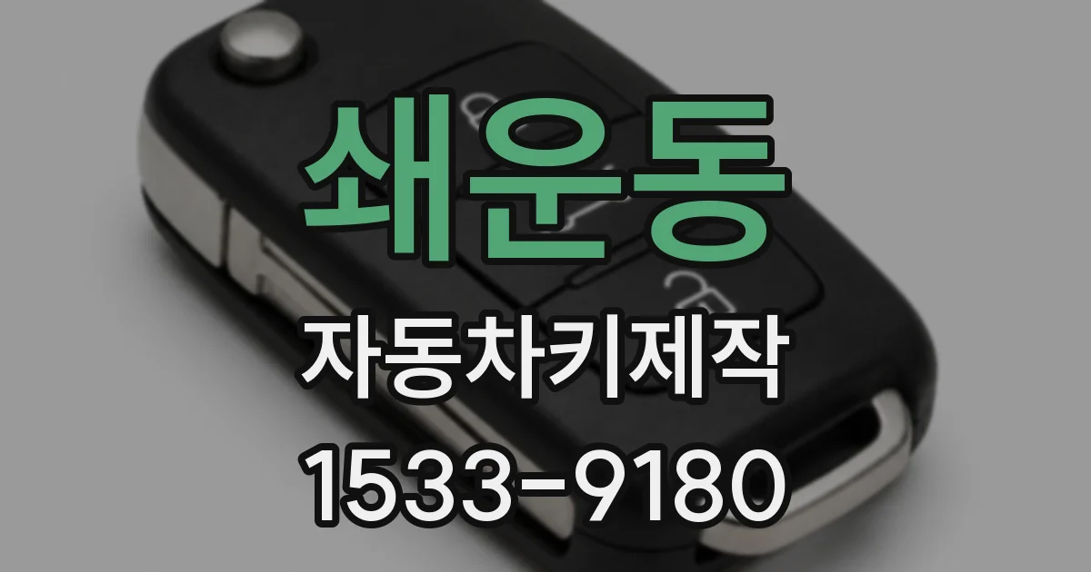 쇄운동 자동차키제작