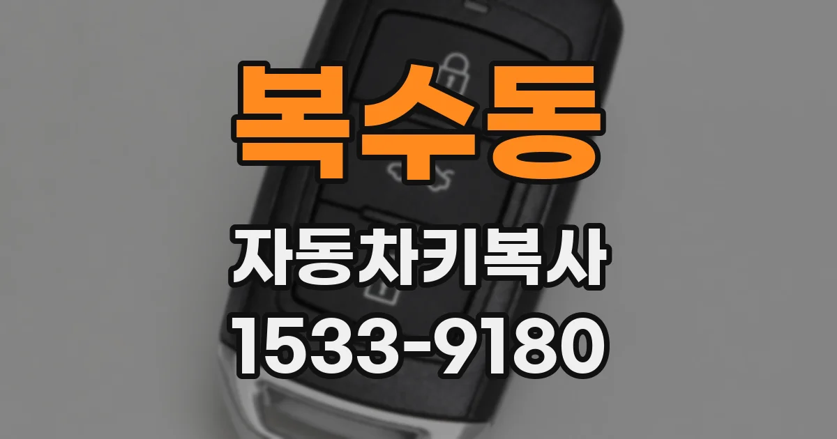 복수동 자동차키복사