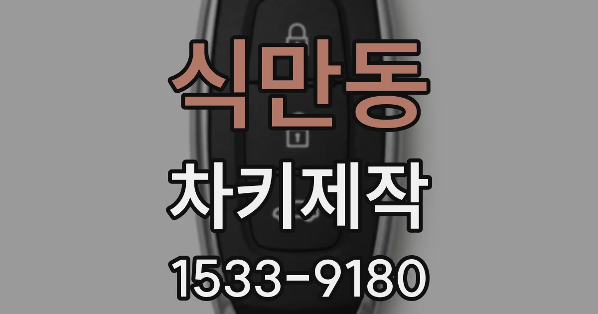 식만동 차키제작