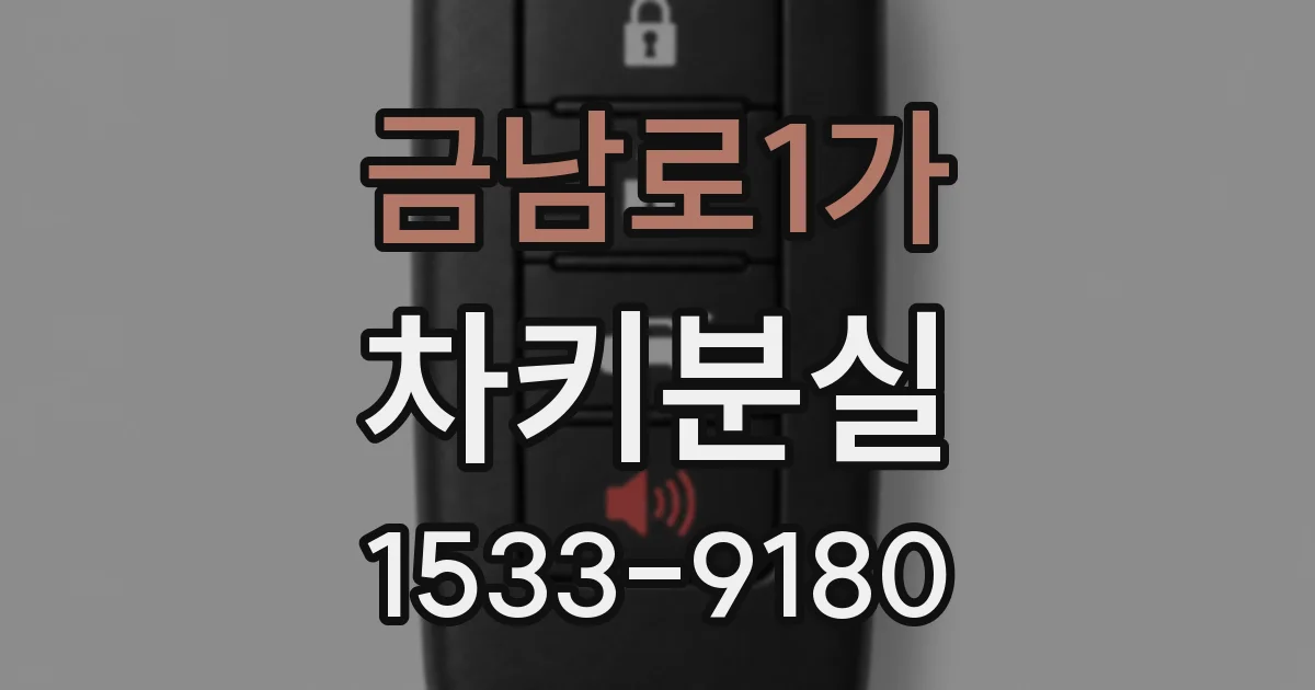 금남로1가 차키분실