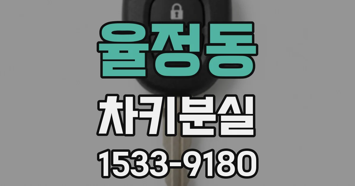 율정동 차키분실