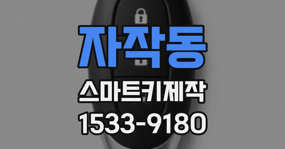 자작동 스마트키제작