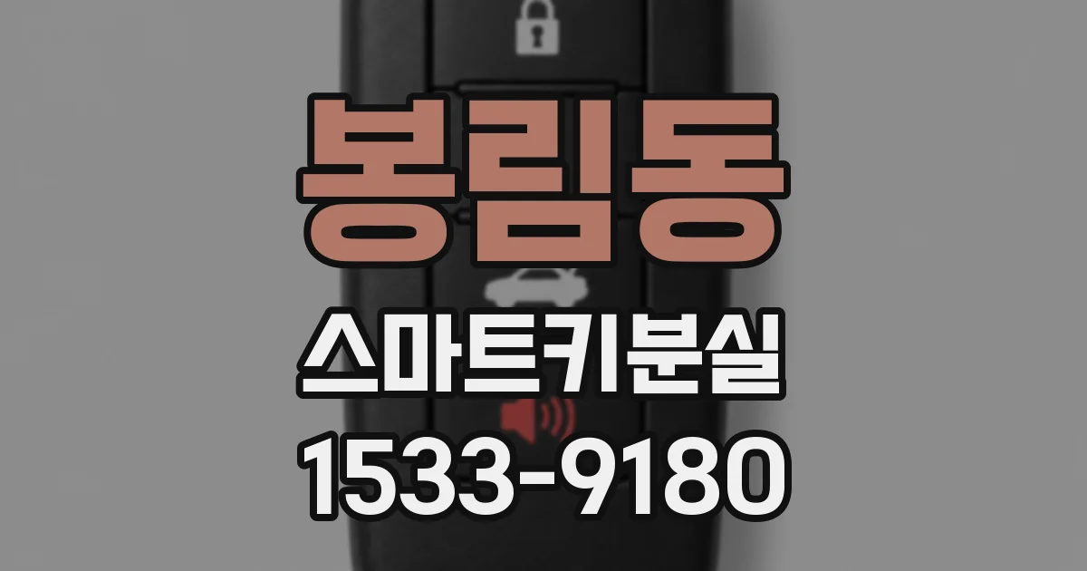 봉림동 스마트키분실
