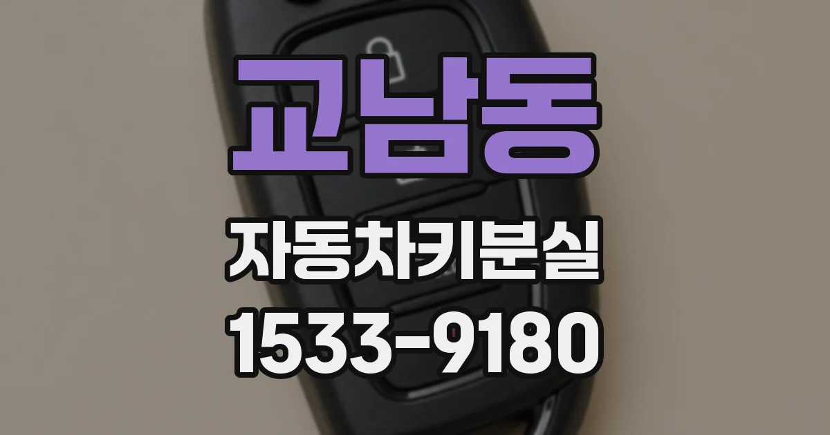 교남동 자동차키분실