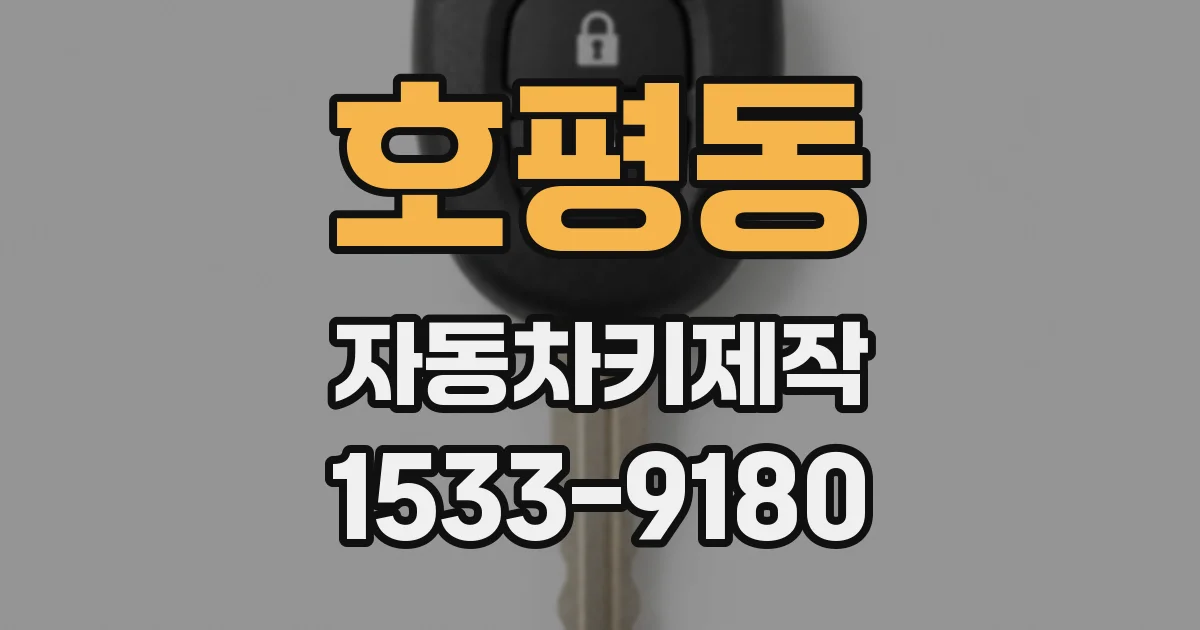 호평동 자동차키제작