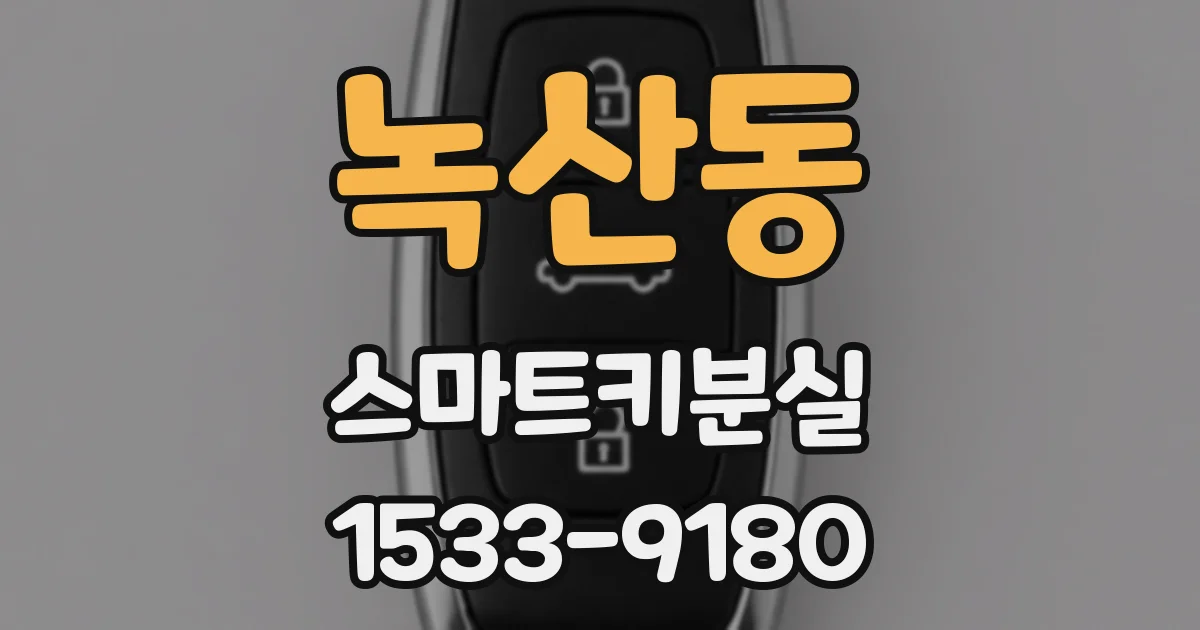 녹산동 스마트키분실