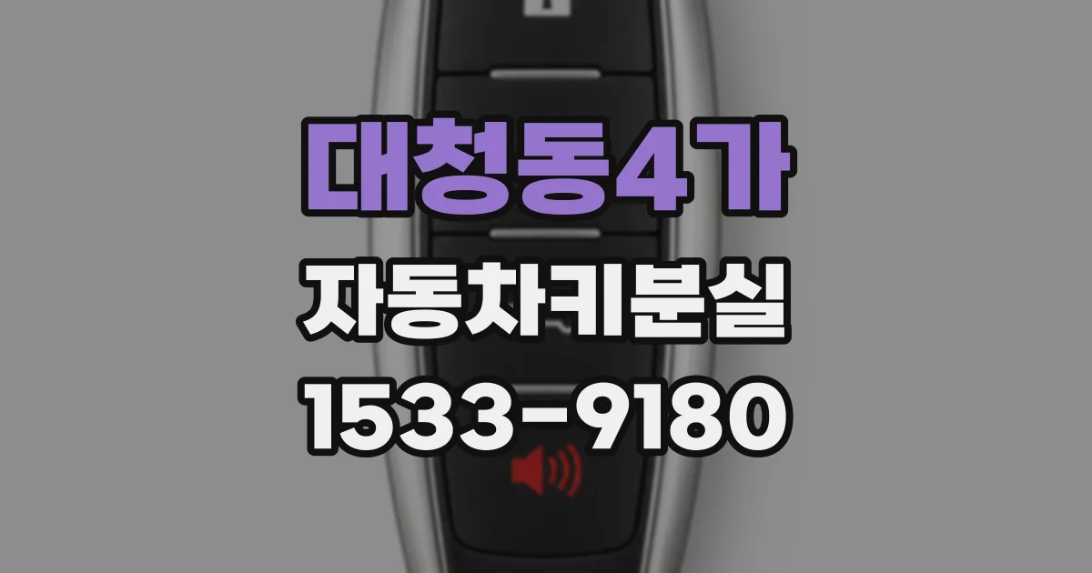 대청동4가 자동차키분실