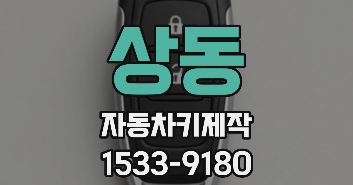 상동 자동차키제작