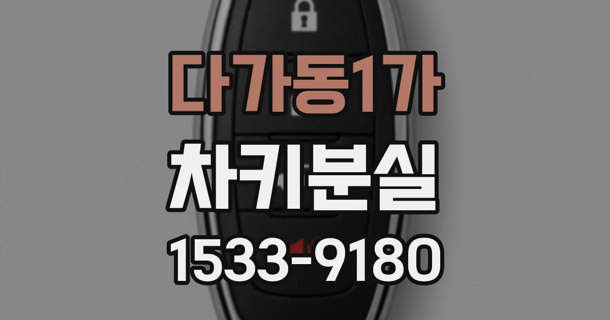 다가동1가 차키분실