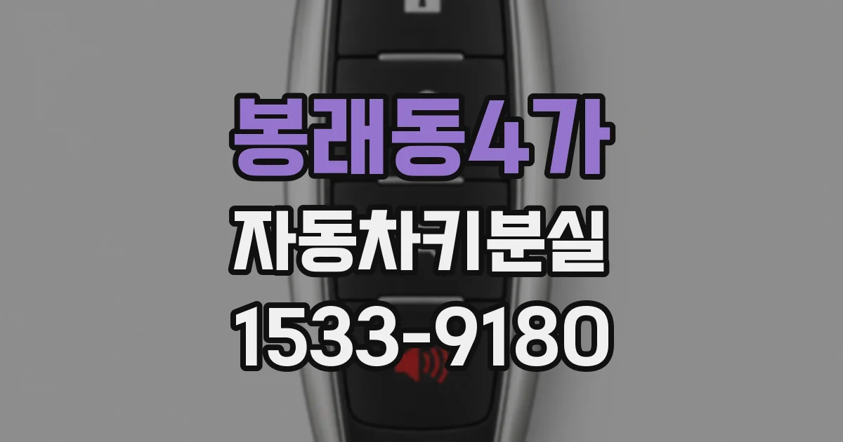 봉래동4가 자동차키분실