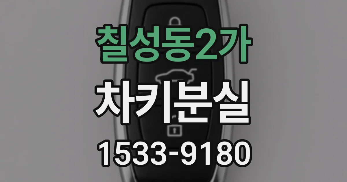 칠성동2가 차키분실