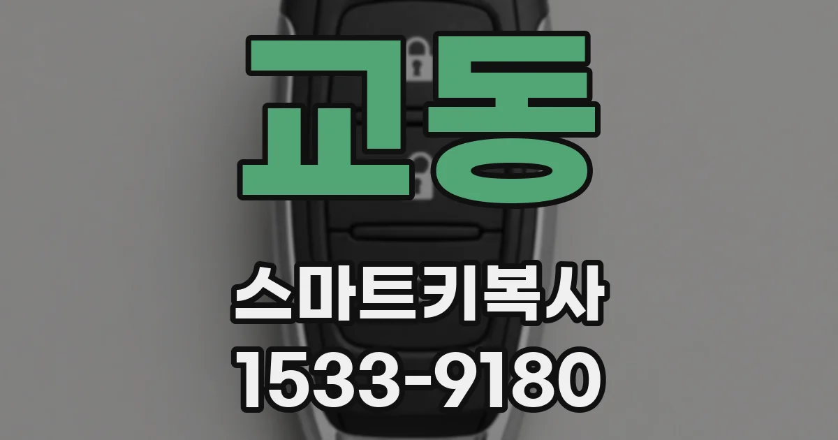 교동 스마트키복사