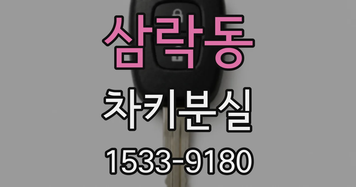 삼락동 차키분실